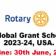 Rotary Global Grant Scholarships